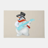 Kerst Deurmat Sneeuwman met Gitaar (Voorkant)
