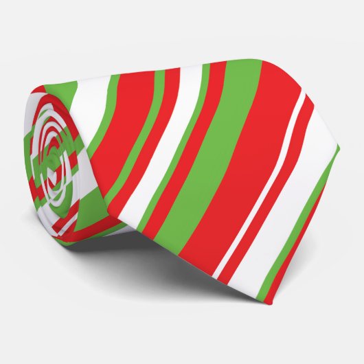 Kerst diagonale lijnen patronen stropdas (Opgerold)