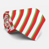 Kerst diagonale lijnen patronen stropdas (Opgerold)