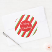 Kerst diagonale lijnen patroon sticker (Envelop)
