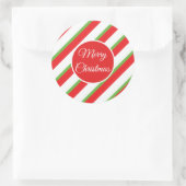 Kerst diagonale lijnen patroon sticker (Tas)