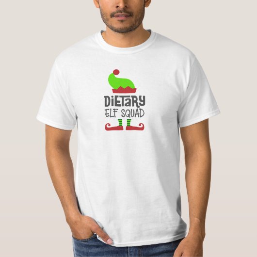 Kerst Dieet Elf Squad, Dieet Squad T-shirt (Voorkant)