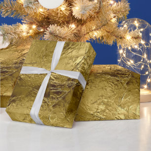 Kerst diep goud textuur solide luxe donker cadeaupapier
