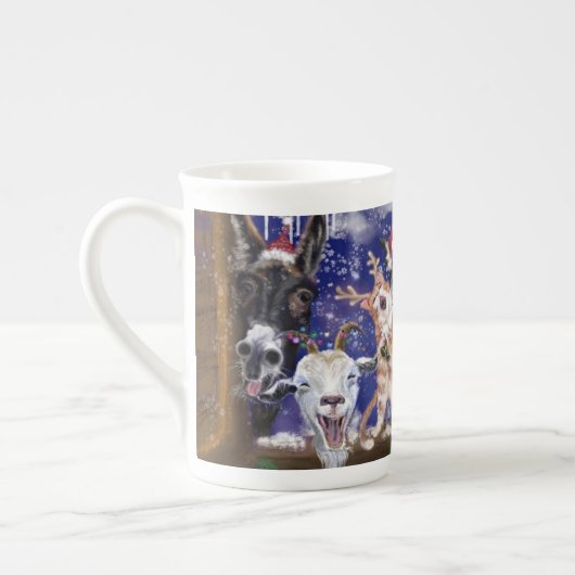 Kerst Dier Party Grappige Mok (Links)