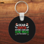 Kerst dierbare Sinterklaas Hoeveel weet je Kerstmi Sleutelhanger (Voorkant)