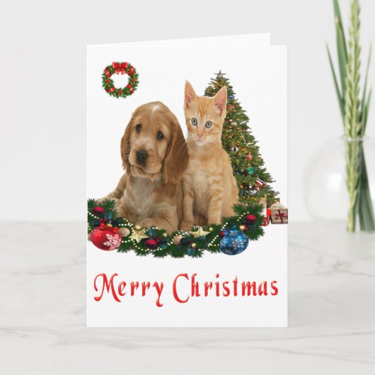 Kerst Dieren Kaart (Voorkant)
