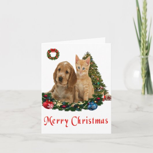 Kerst Dieren Kaart (Voorkant)
