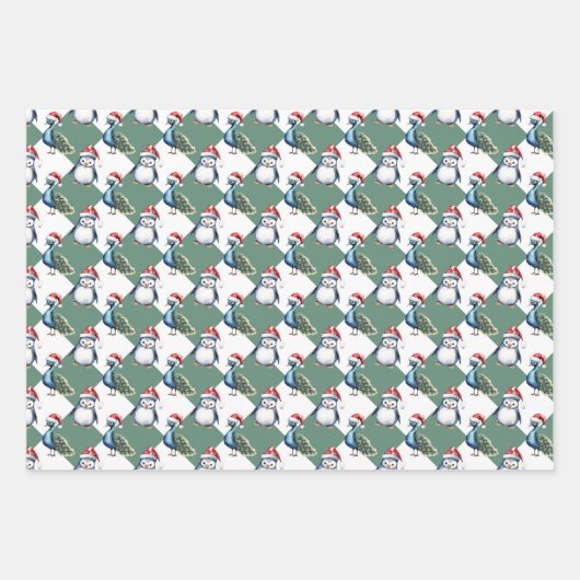 Kerst Dieren Wrapping Paper Set (Voorkant 2)