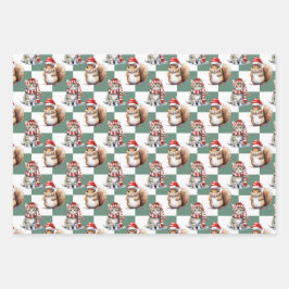 Kerst Dieren Wrapping Paper Set