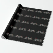 Kerst Dieren Xmas Dwaas Wasbeer Opossum Eekhoorn Cadeaupapier (Uitgerold)