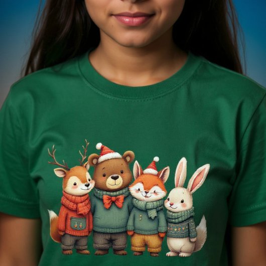 Kerst Dierengroep T-shirt
