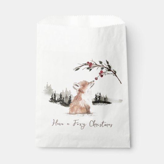 Kerst Dierenvos Bedankzakje (Voorkant)
