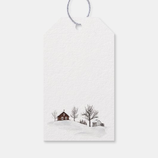 Kerst Dierenvos Cadeaulabel (Achterkant)