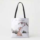 Kerst Dierenvos Tote Bag (Voorkant)