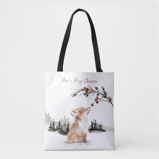 Kerst Dierenvos Tote Bag (Voorkant)