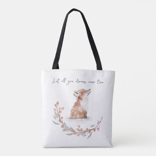 Kerst Dierenvos Tote Bag (Achterkant)