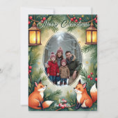 Kerst digitale vingerhoedskruid & zilverspar kaart (Voorkant)