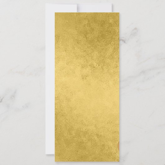 Kerst diner feest goud en rode ballen kaart (Achterkant)