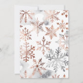 Kerst diner party boho metallic waterverf kaart (Achterkant)