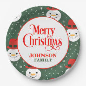 Kerst Diner Party Papieren Borden Bordje (Voorkant)