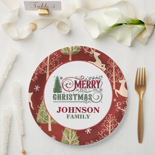 Kerst Diner Party Papieren Borden Bordje (Huwelijk)