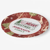 Kerst Diner Party Papieren Borden Bordje (Gekanteld)