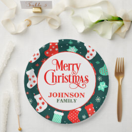 Kerst Diner Party Papieren Borden Bordje