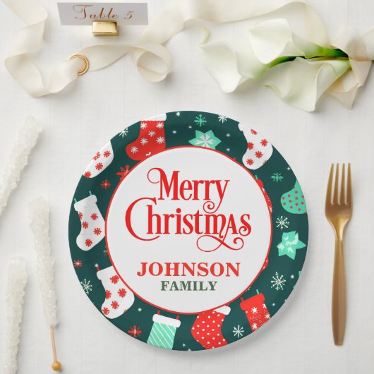 Kerst Diner Party Papieren Borden Bordje (Huwelijk)