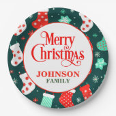 Kerst Diner Party Papieren Borden Bordje (Voorkant)