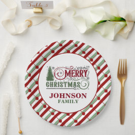 Kerst Diner Party Papieren Borden Bordje