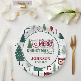 Kerst Diner Party Papieren Borden Bordje