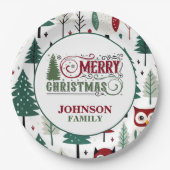 Kerst Diner Party Papieren Borden Bordje (Voorkant)