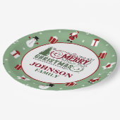 Kerst Diner Party Papieren Borden Bordje (Gekanteld)