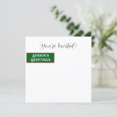 Kerst Diner Party Red Bow Pine Cones Feestdagenkaart (Staand voorkant)