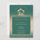 Kerst Diner Party Religieuze kerststal Feestdagenkaart (Voorkant)