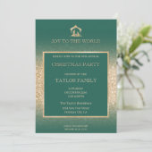 Kerst Diner Party Religieuze kerststal Feestdagenkaart (Staand voorkant)