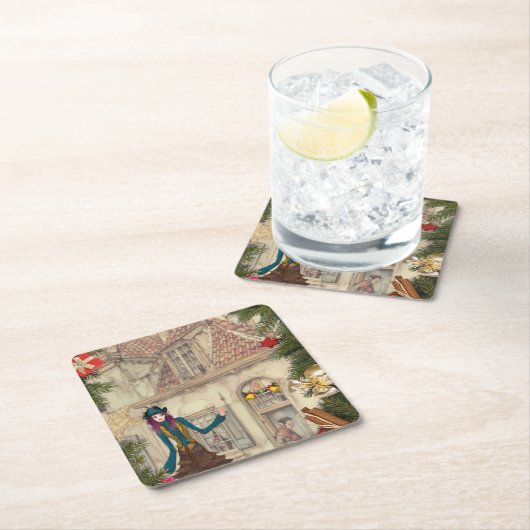 Kerst Diner Tafel decor Kartonnen Onderzetters (Insitu)