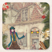 Kerst Diner Tafel decor Kartonnen Onderzetters (Voorkant)