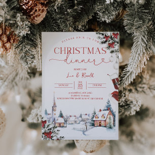 Kerst Diner Uitnodiging Kerstfeest Uitnodigen