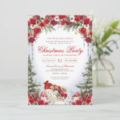 Kerst Diner Vakantie Party Secret Santa Kaart (Staand voorkant)