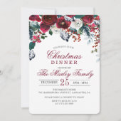 Kerst Diner Vakantie Party uitnodiging (Voorkant)