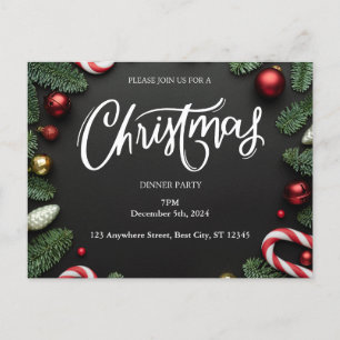 Kerst Dinner Party Briefkaart