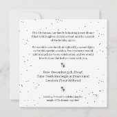 Kerst Dinner Party Eenvoudig Minimalistisch Kaart (Achterkant)