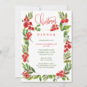 Kerst Dinner Party Kaart (Voorkant)