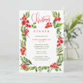 Kerst Dinner Party Kaart (Staand voorkant)