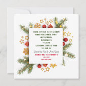 Kerst Dinner Party Pine Kaart (Voorkant)