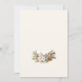 Kerst Dinner Party Wit en Crème Elegant Kaart (Achterkant)