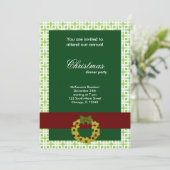 Kerst Dinner Squares Kaart (Staand voorkant)