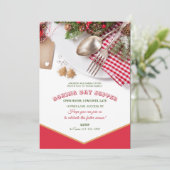 Kerst Dinner Tweede Kerstdag Uitnodiging (Staand voorkant)