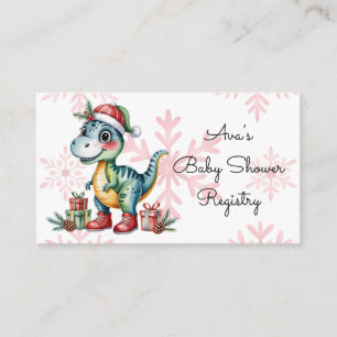 Kerst Dino Jongen Baby Shower Cadeau Lijst Informatiekaartje
